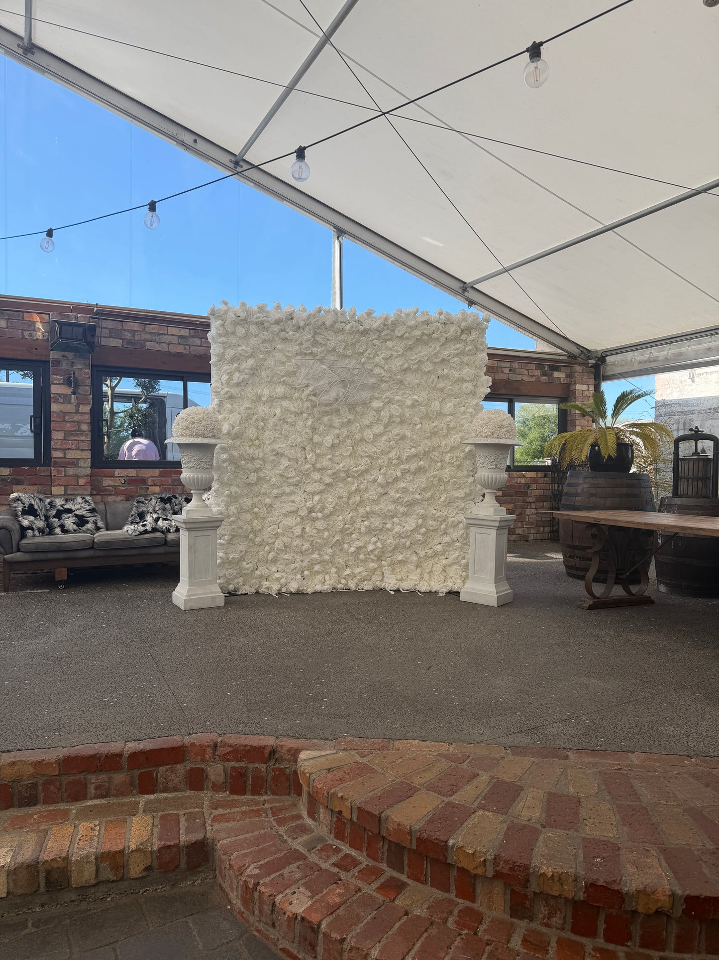White Flower Wall
