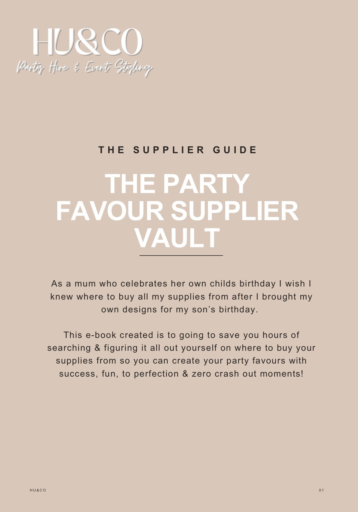 Party Favour Supplier Ebook