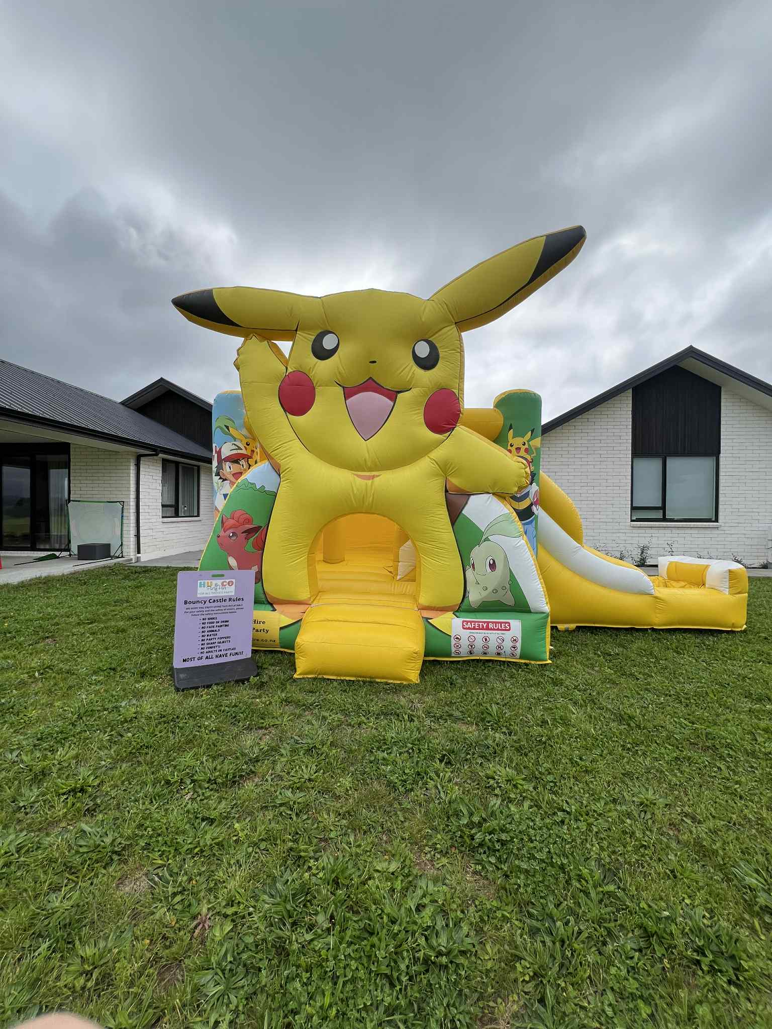 Pokémon Theme Inflatable Bouncy Castle Children Party Rental Hamilton