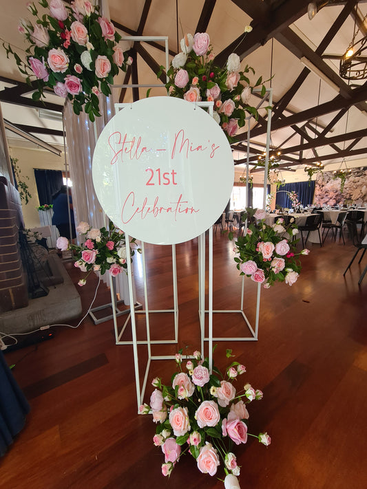 Rectangle Metal Pillars (Floral Arrangements)