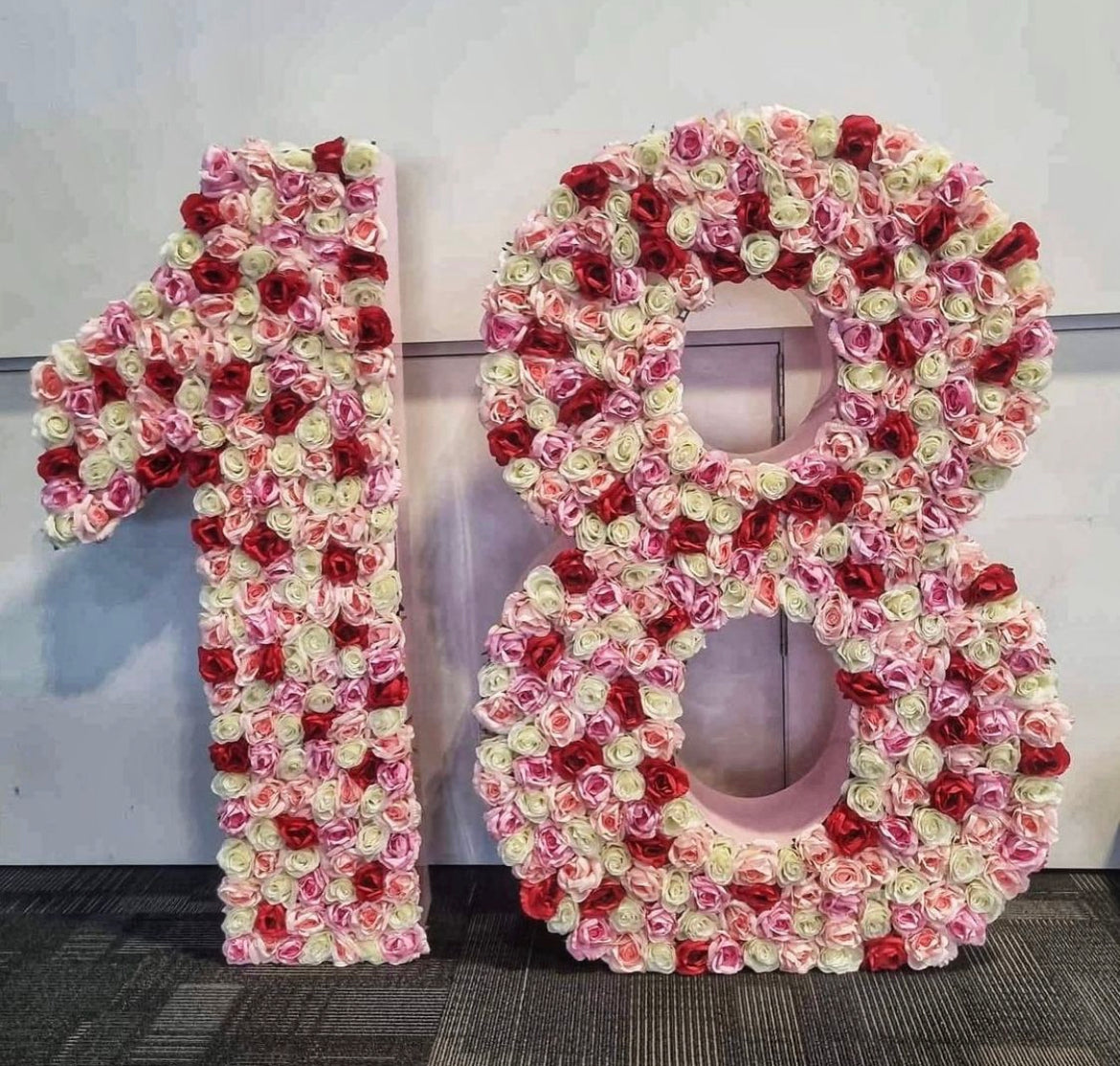 18 Floral Marquee Number's
